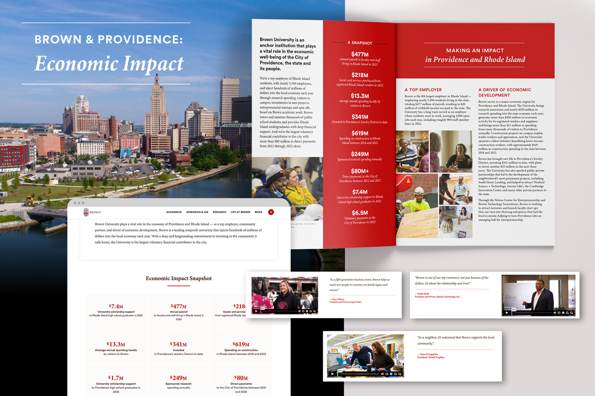 Examples of collateral produced for this campaign, including printed materials and web assets.